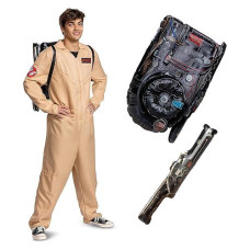 Disguise Unisex Adult Ghostbusters Adult, Official Deluxe Ghostbuster Jumpsuit Sized Costumes, As Shown, Size Extra Large 50-52 Us