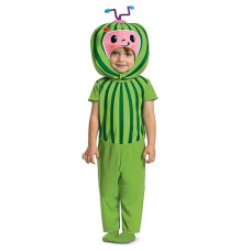 Disguise Unisex Baby Cocomelon Costume, Official Cocomelon Onesie Watermelon Headpiece, Size Infant And Toddler Costumes, As Shown, Size 12-18 Months Us