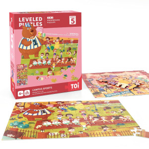 Toi Leveled Puzzles For Kids Aged 4 And Up Toddler Puzzle Preschool Learning Jigsaw Puzzles Large Pieces Educational Game For