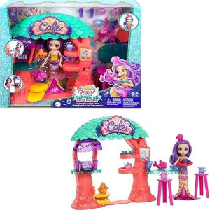 Mattel Enchantimals Sea Cave Cafe Playset (8.8-In), 15+ Pieces, With Martina Mermaid Doll, 2 Animal Besties, And Accessories, Great Gift For Kids Ages 3 And Up