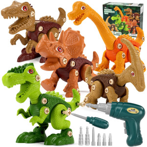 Jasonwell Kids Building Dinosaur Toys Boys Stem Educational Take Apart Construction Set Learning Kit Creative Activities Plays