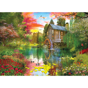 Roseart My Happy Place Sunset At The Mill 1000 Piece Jigsaw Puzzle For Adults