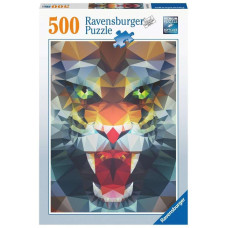 Ravensburger Puzzle 16984 Lion From Ploygons 500 Pieces