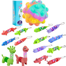 14Pack Led Pop Tubes Animal Fidget Toyskids Party Favors Toddler Toys Age 12 24Sensory Toys For Toddlers 13Party Favors