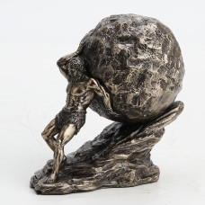 Veronese Design 4 38 Inch Tall Sisyphus Rolling The Boulder Cold Cast Bronzed Resin Greek Roman Sculpture Collectible Figurine