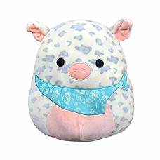 Squishmallows Official Kellytoy Plush 8 Inch Squishy Soft Plush Toy Animals Rosie Pig With Bandana