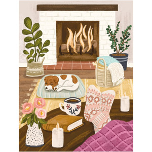 500 Piece Puzzle For Adults Hygge Collection Cozy Fireplace By Olivia Gibbs Blueboard Puzzle Jigsaw Bonus Candle Ki Puzzles Fr