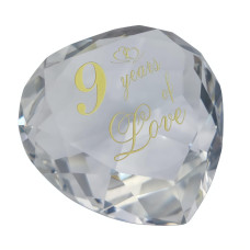 9 Year Anniversary Crystal Gifts For Husband Wife Boyfriend Or Girlfriend Cute 9Th Wedding Anniversary Valentines Day Romantic