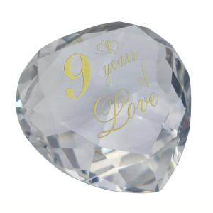 9 Year Anniversary Crystal Gifts For Husband Wife Boyfriend Or Girlfriend Cute 9Th Wedding Anniversary Valentines Day Romantic