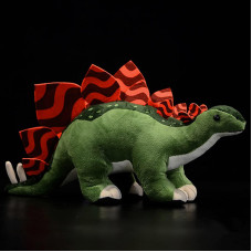 Zhongxin Made Simulation Stegosaurus Dinosaur Stuffed Plush Toy 16Inch Green Dinosaur Tyrannosaurus Plushie Figurines Stuffed