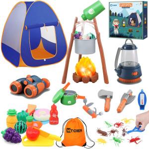 Mitcien Kids Camping Toys Set With Tent Camping Toys For Kids Outdoor Camping Toys For Kids Toddlers Boys Girls Age 3 4 5 6 In