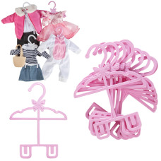 Doll Fulloutfit Clothes Hangers For 18 Dolls 12Pk Unique Design Holds Your Top And Bottom At Once Including Dresses Pant