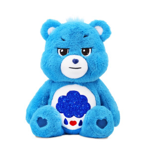 Care Bears 18" Plush - Grumpy Bear With Glitter Belly Badge - Soft Huggable Material!, Blue