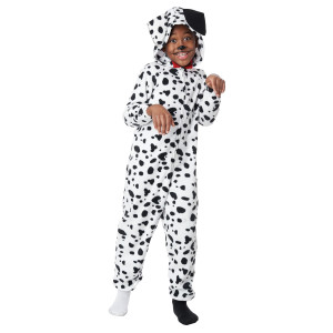 California Costumes Dalmatian Pup Fleece Jumpsuit Childwhiteblackmedium Size 810