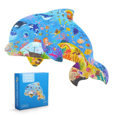 Puzzles For Kids Ages 48 810 Dolphin Shaped Jigsaw Puzzles Sea Animals Puzzles For Children Learning Educational Puzzles To