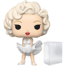 Icons Marilyn Monroe White Dress Funko Pop Vinyl Figure Bundled With Compatible Pop Box Protector Case Multicolored 375