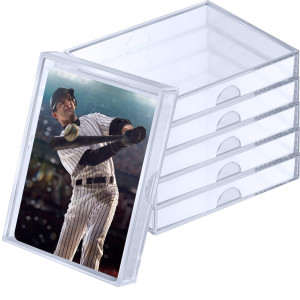 Zonon 6 Pieces Clear Deck Case Card Organizer Compatible With Mtg Tcg Plastic Playing Card Case Trading Card Collection Card Bo