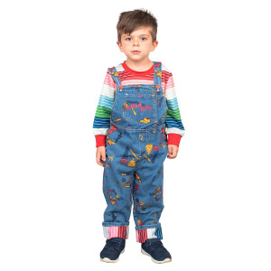 Costume Agent Chuckie Good Guy Doll Kids Set Long Sleeve Shirt And Overalls Childrens Halloween Cosplay