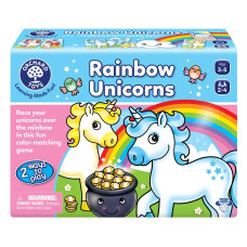 Orchard Toys Moose Games Rainbow Unicorns Game Race Your Unicorns Over The Rainbow To A Pot Of Gold In This Magical Fun Color