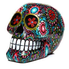 Puckator Decorative Skull Day Of The Dead Floral Pattern