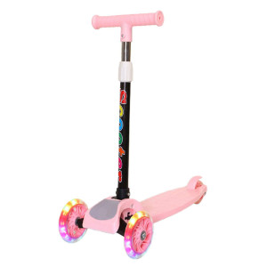 Bayue Kids Scooter 3 Wheels Scooter Widened Wheel Adjustable Height With Flashing Wheels For Kids Aged 2 To 8 Blue Ml