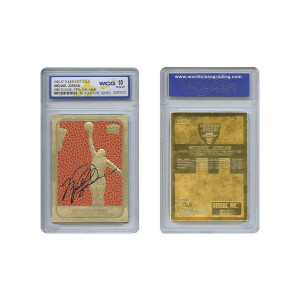 1996 Michael Jordan 86 Fleer Rookie Feel The Game Nba 23K Signature Gold Card Graded Gem Mint 10