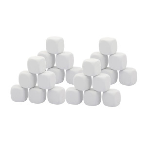 Qidiwin White Eva Foam Dices For Kids Graffiti Building Blockscreative Painting24Pcs