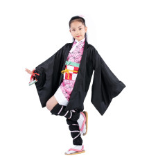 Fenglongyb Cosplay Costume Kimono Anime Costume For Children Halloween Christmas Cosplay Kids Nezuko Cosplay Costume