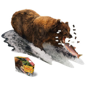 Madd Capp Grizz 1000 Piece Jigsaw Puzzle For Ages 12 7000 Uniqueshaped Border Poster Size Challenging Random Cut Fives