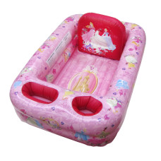 Ginsey Disney Princess Airfilled Cushion Bath Tub Freestanding Blow Up Portable Inflatable Safe Bathing Baby Bathtub T