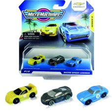 Micro Machines Toy Cars Starter Pack Officially Licensed Chevrolet Racing Car Speed Legends Includes 3 Vehicles Possibility