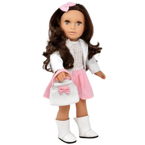 Gift Boutique 18 Inch Girl Doll Fashion Doll With Fine Brown Hair For Styling Clothes Shoes And Accessories Princess Doll For G