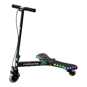 Razor Powerwing Lightshow Caster Scooter Black One Size