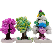 3 In 1 Mini Christmas Tree Magic Growing Paper Tree Colorful Diy Crystal Growing Kitornaments Decoration Toy Novelty Xmas Gift