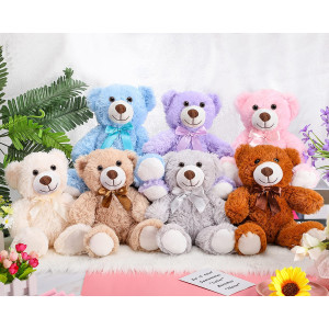 Zomiboo 7 Packs 14 Inch Plush Bear Stuffed Animals Plush Valentine Day Gift Soft Cute Stuffed Dolls Birthday Party Decorationsc