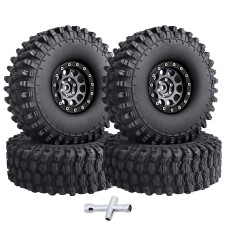 12Mm Hex 19 Beadlock Wheels And Tires Height 120Mm 472Inch With Foam Inserts For 110 Rc Crawler Axial Scx10 90047 Scx10 Ii