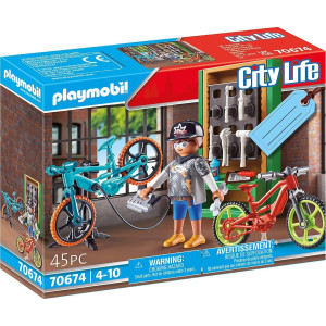 Playmobil Bike Workshop Gift Set