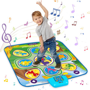 Bambilo Toys For 3 4 5 6 7 8 Year Old Boy Girl Gifts Dance Mat Dinosaur Kids 3578 Light Up Play Musical Pad Toddler Birthda