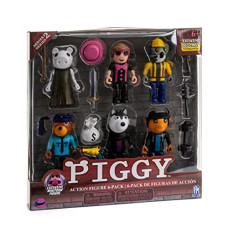 Piggy Action Figure 6 Pack Six 35 Articulated Buildable Toys With Exclusive Minitoon Figure 9 Accessories Series 2 Includ