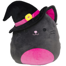 Official Kellytoy Squishmallows 12 Catarina The Black Cat With A Witch Hat Plush Stuffed Toy