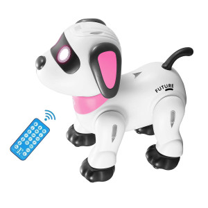 Yiman Remote Control Robot Dog Toy Programmable Interactive Smart Dancing Robots For Kids 5 And Up Rc Stunt Toy Dog With Sou