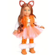 Sweet Dolly 18 Inches Doll Clothes Christmas Red Fox Costume Outfits Fit American 18 Inch Dolls