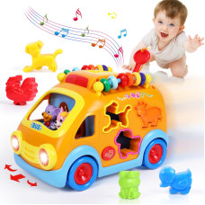 Toy Cars For 1 Year Old Boy Gifts Baby Toys 1218 Months Musical Learning Toys For Toddlers 13 Educational Baby Bus With Anim