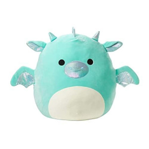 Squishmallow Dragon 20 Cm 8 Inch Miles Teal Plush Stuffed Animal Super Soft Cuddle Pillow Silverwhite