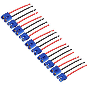 Zhofonet Ec5 Connector Ec5 Male And Female Adapters Cable With 393 Inch 14Awg Silicone Wire For Rc Hobby Lipo Battery 5 Pairs