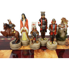 Japanese Samurai Warrior Set Of Chess Men Pieces No Board