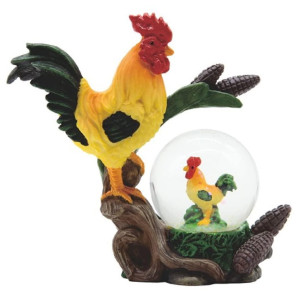 George S Chen Imports Snow Globe Collection Desk Figurine Decoration Rooster