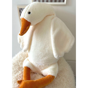 Tanha Goose Plush Soft Goose Stuffed Animal Cute Large Stuffed Goose White Duck Plush Gift For Girlfriend Kids Or Best Frien