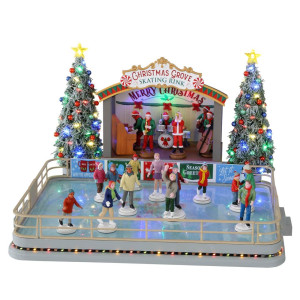 Lemax Christmas Grove Skating Rink With 45V Adaptor 14870