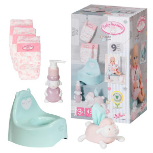 Baby Annabell 706602 Setto Fit Dolls Up To 43Cmincludes Potty Three Nappies Tissue Dispenser And Pretend Soap Pumpsuitable